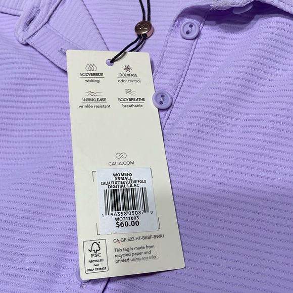 NWT Calia Lavender Golf Shirt XS - Picture 3 of 8